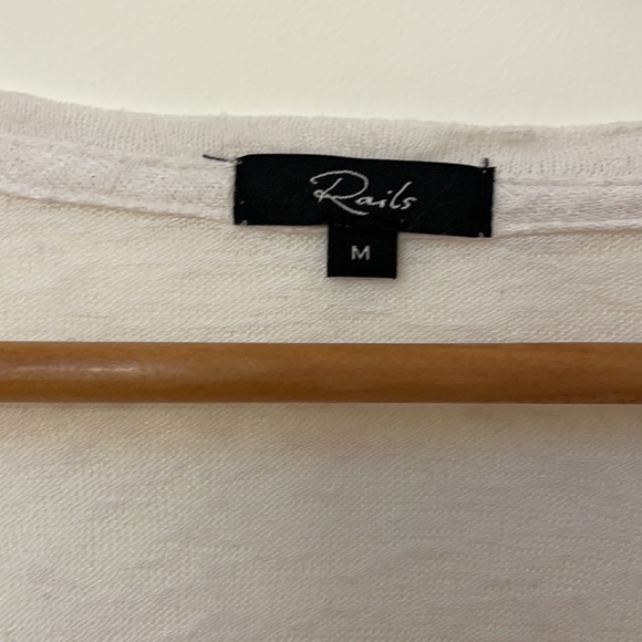 Rails White Slub Knit T-Shirt - Picture 3 of 6